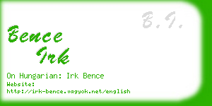 bence irk business card